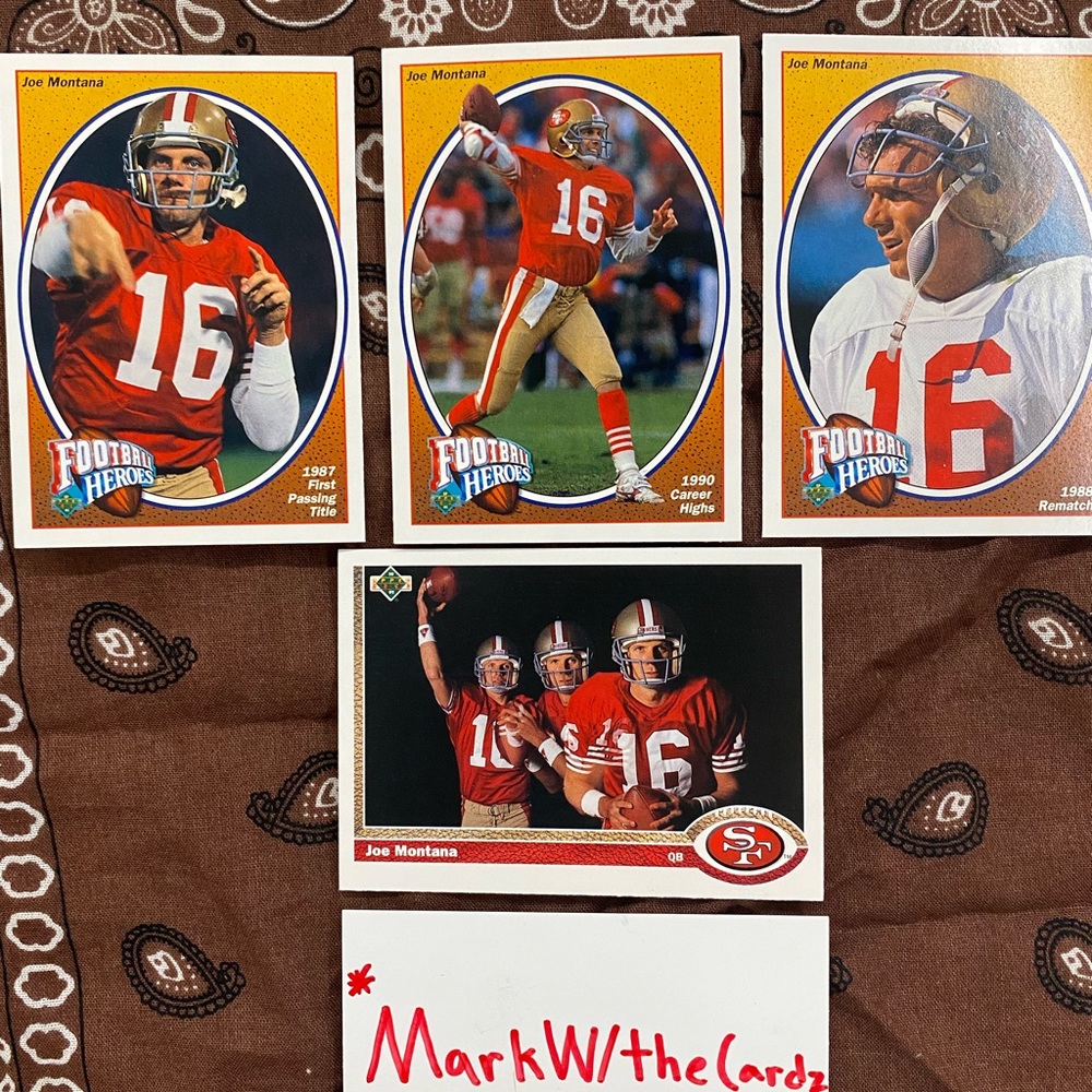 1991 NFL Upper Deck Joe Montana Lot